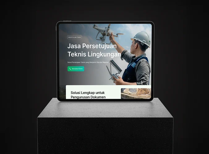 Free iPad Pro mockup on a dark podium (Mockuuups Studio)